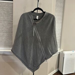 Lululemon grey sweater zippered poncho
